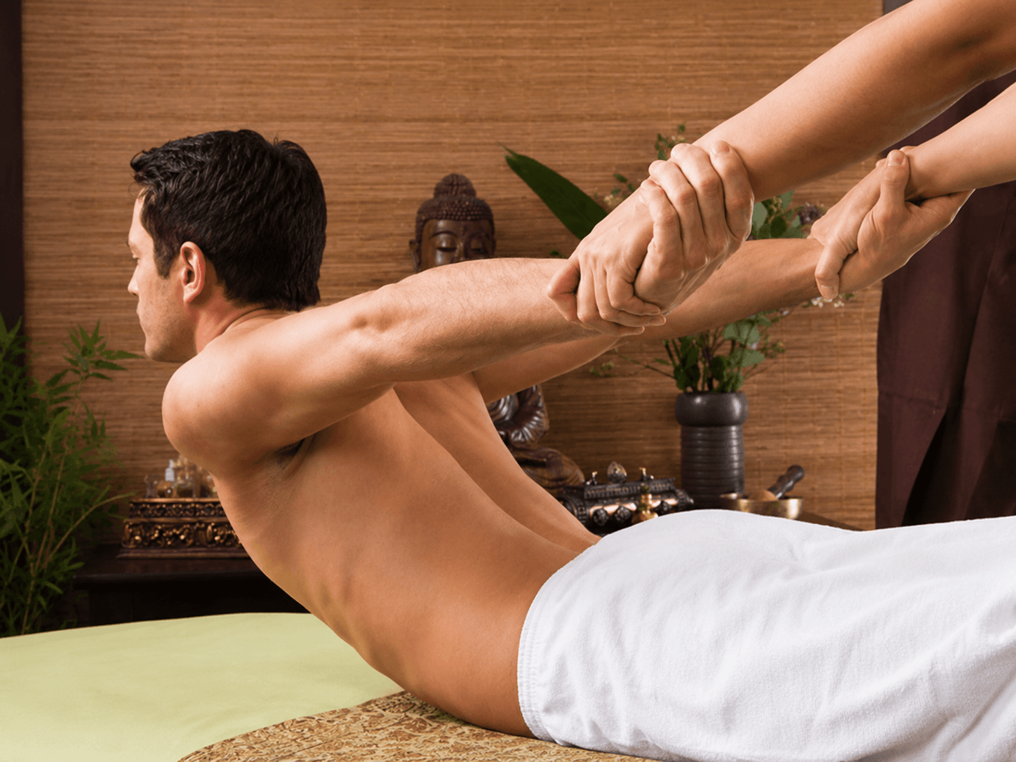 Thai Massage, modified on table